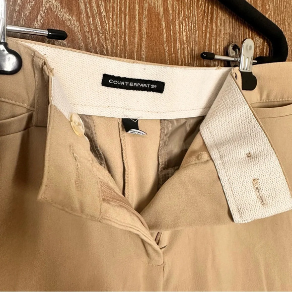 Counterparts Womens Business Casual Pants Sz 8 Tan Straight Leg Formal Work Pant - Picture 4 of 11